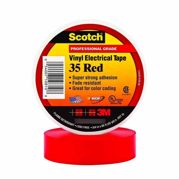 Cinta aislante vinílica Scotch 35 - Rojo