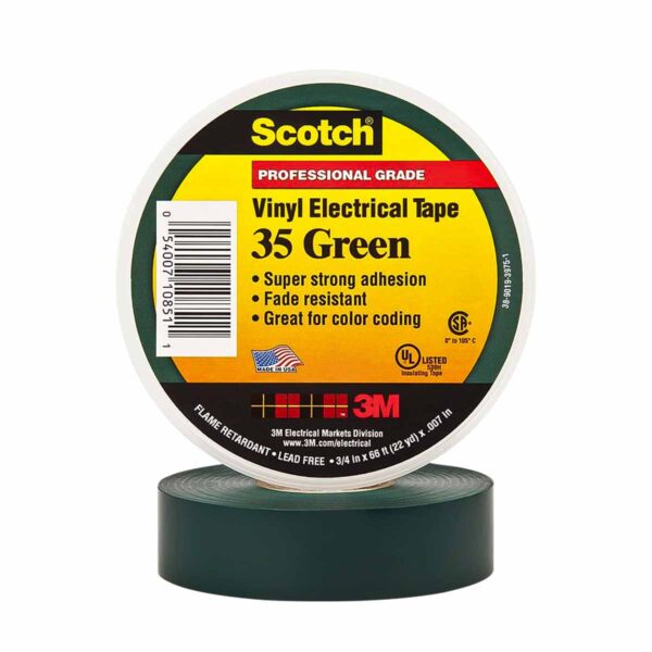 Cinta aislante vinílica Scotch 35 - Verde