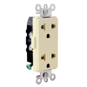 TOMACORRIENTE DOBLE UNIVERSAL EMPOTRABLE DECORA 15A  16A LT 250V MARFIL