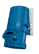 TOMACORRIENTE VISIBLE 16A 2P+T 250V AZUL 6H IP44