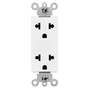 TOMACORRIENTE DOBLE UNIVERSAL EMPOTRABLE DECORA 15A  16A LT 250V BLANCO