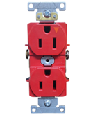 TOMACORRIENTE DOBLE UNIVERSAL EMPOTRABLE DECORA 15A  16A LT 250V ROJO